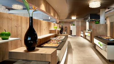 Buffet Bereich des Wellnessresort Amonti & Lunaris