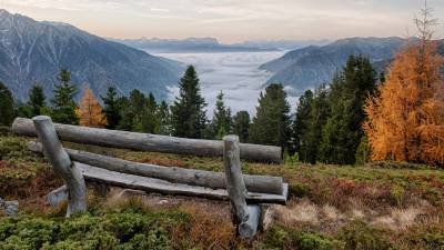 Panoramasicht auf die Sürdtiroler Berge