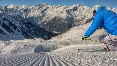 Skifahrer in Südtirol