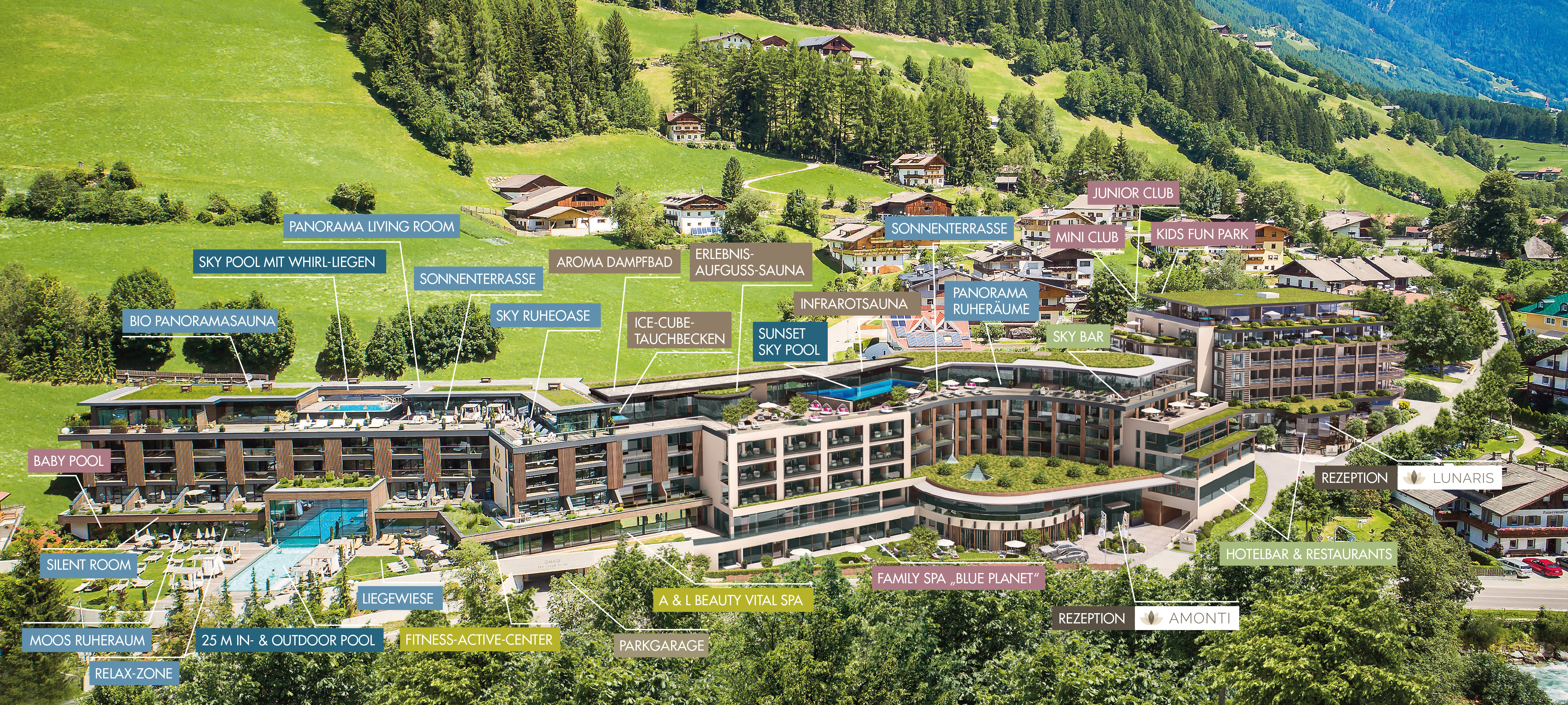 Der neue Resortplan 2018 Hotel Alpenschlössl & Linderhof